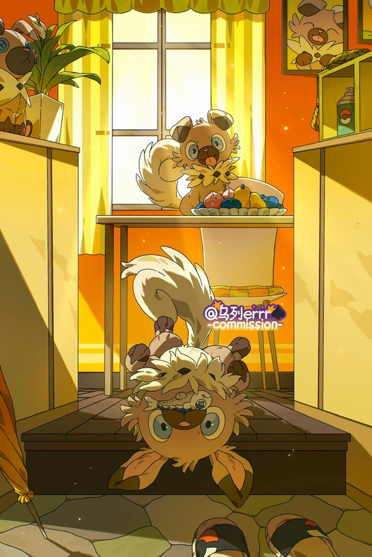 wishiwashi-and-rockruff-pokemon-drawn-by