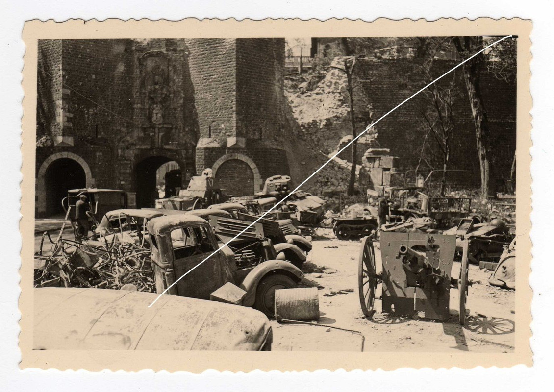 franz. Panzer Spähwagen zerschossen Frankreich 1