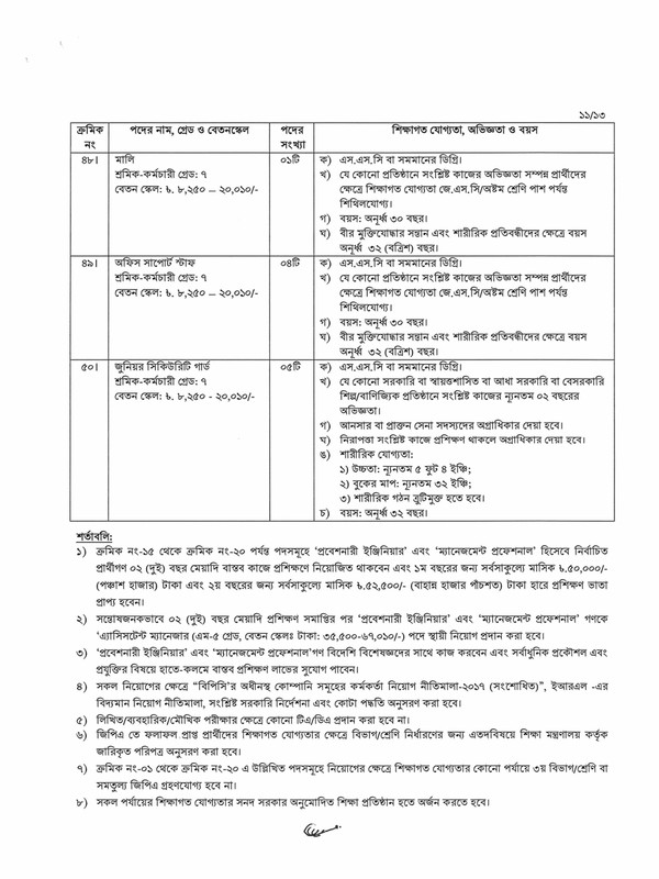 Bangladesh Petroleum Corporation job circular 011