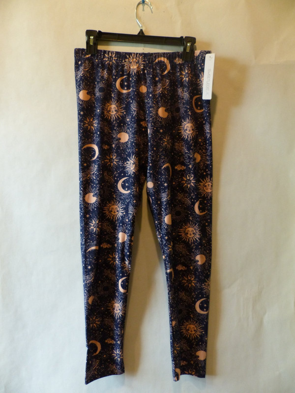 SWEETLEGS WOMENS SOFT FITTED CELESTIAL PRINT LEGGINGS SIZE PLUS 14-22