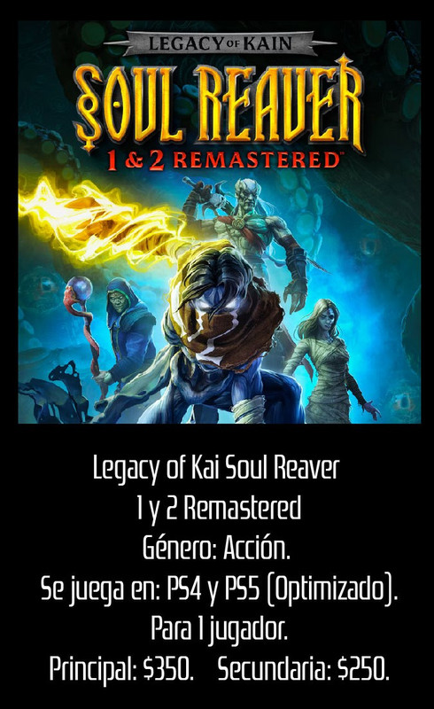 Legacy Of Kain Soul Reaver 1 y 2 Remasterizado