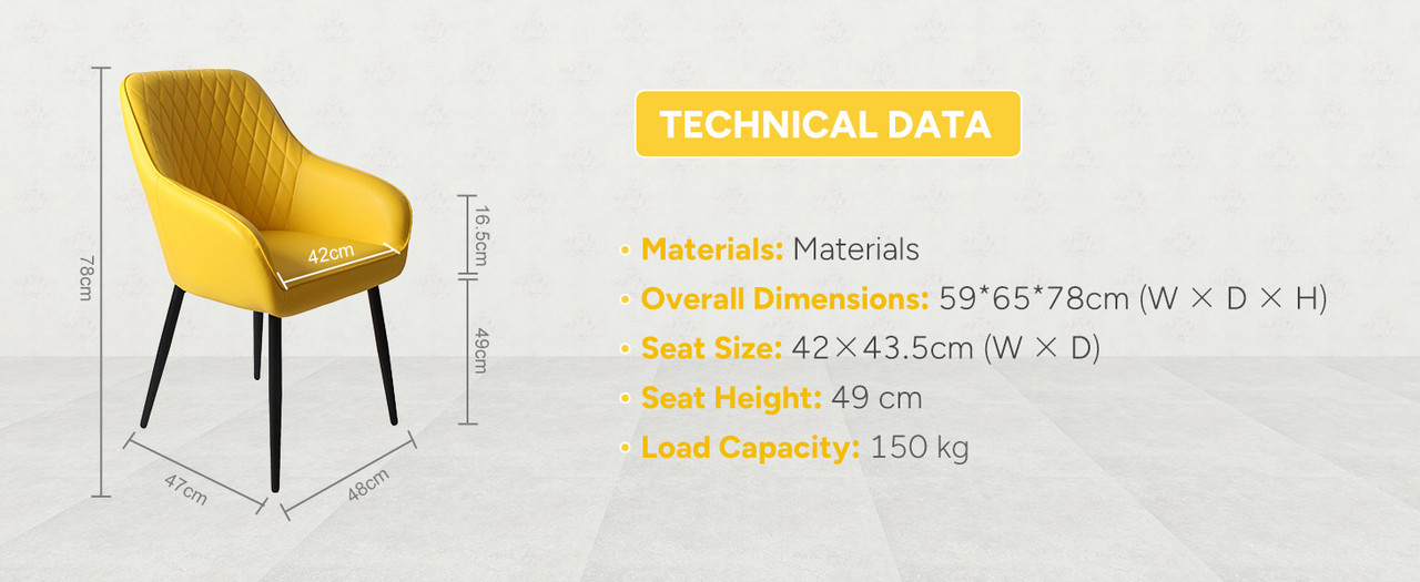Comfortable wide seat dining chair