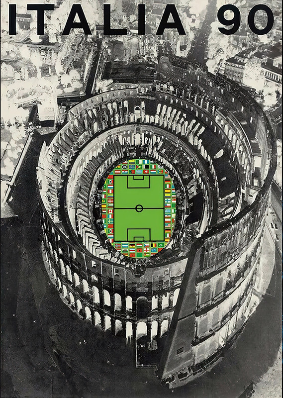 Italia 90 Soccer World Cup Poster - Football Wall Art Print - A1