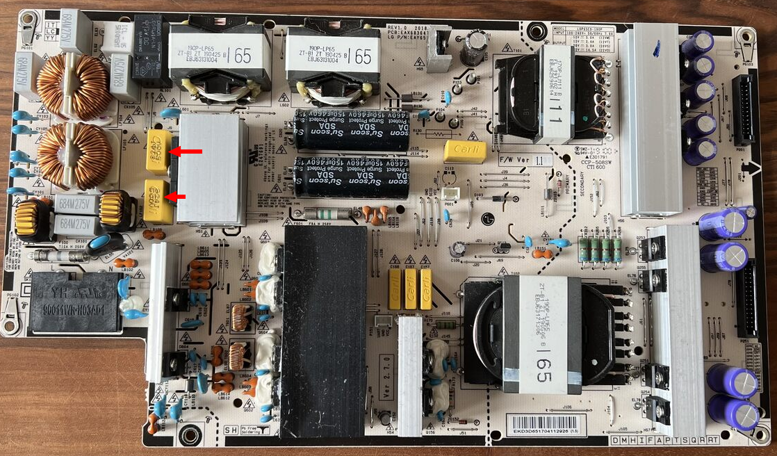 LG TV OLED65C97LA Netzteilplatine