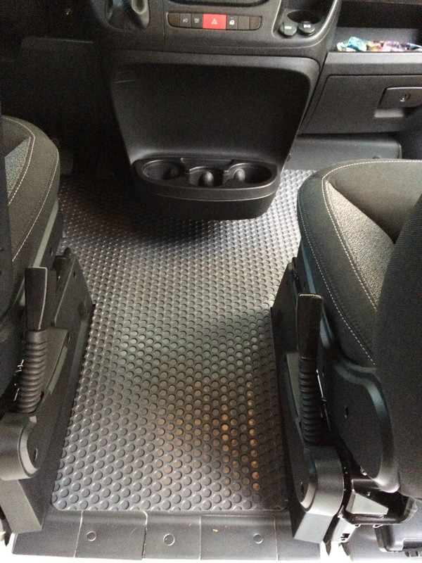 Rezaw-Plast Rubber Floor Mats for Ram ProMaster 2014-2023 1st Row Rubber  Mat 1500 2500 3500 RV Camper Van Black