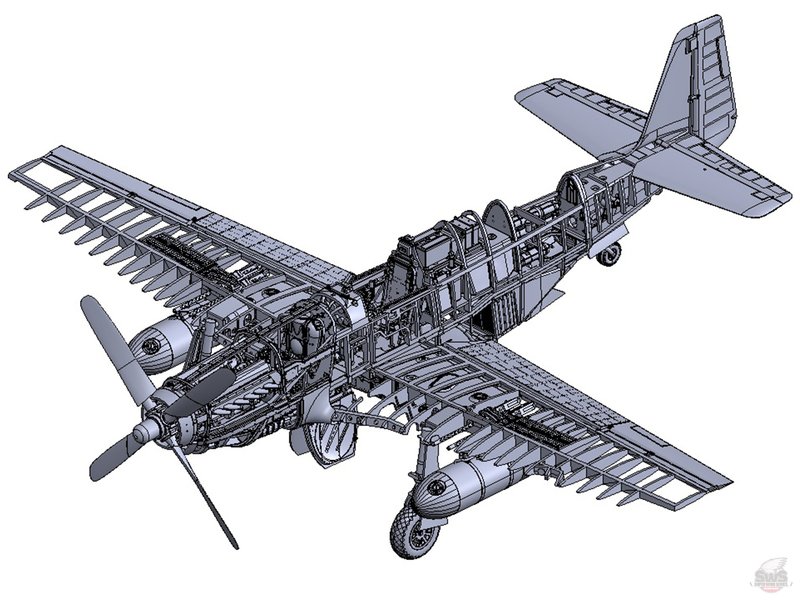 1/32 - North American P-51B/C Mustang by Zoukei Mura - 3D