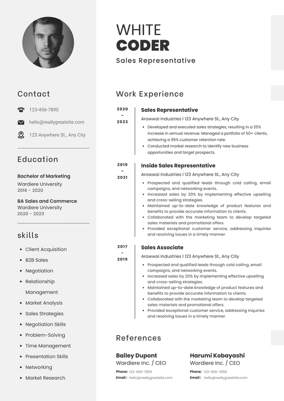Simple Professional Marketing Manager CV Resume CV Template
