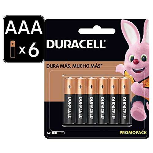 Amazon Duracell Copper and Black pilas alcalinas AAA pack con 6 pilas (planea y ahorra) 