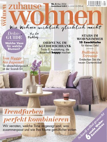 Cover: Zuhause Wohnen Magazin Nr  05 Mai 2024