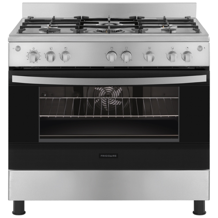 Estufa Frigidaire de 36 pulgadas en acero inoxidable con 5 hornillas y horno de gran capacidad