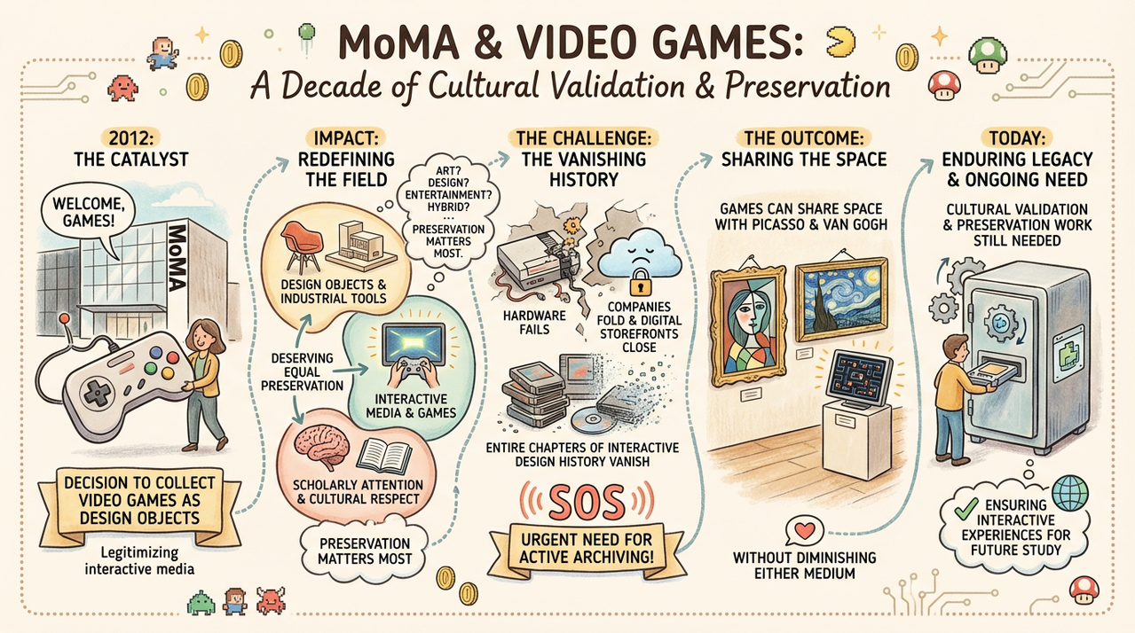 When Video Games Became Art: MoMA's Historic 2012 Collection Still Sparks Debate 1 Museum art gallery showing modern interactive exhibit design