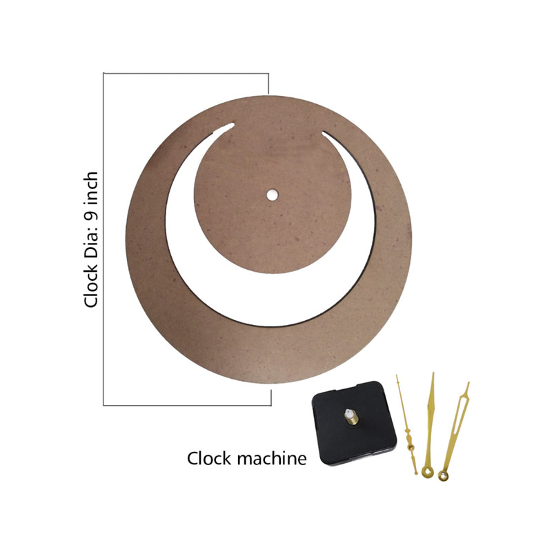 Fluid Art on Moon Clock DIY Kit 