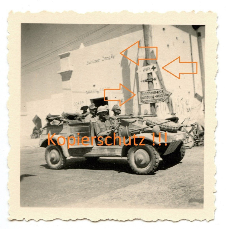 DAK Afrikakorps Bardia Kübelwagen Beschilderung jeep Afrika Comb