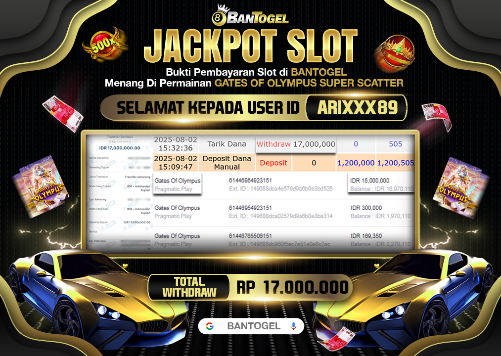 BUKTI JACKPOT LUNAS BANTOGEL