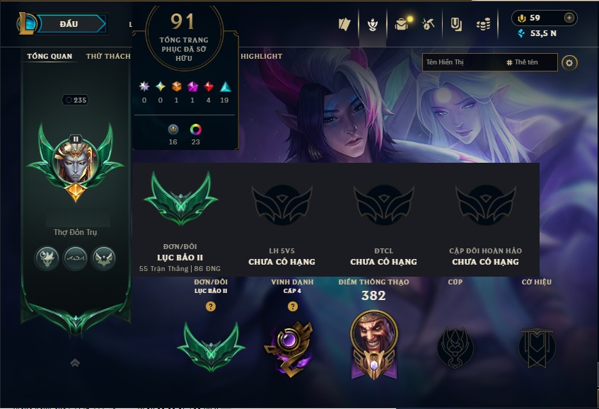Acc LMHT # - Khung Lục Bảo