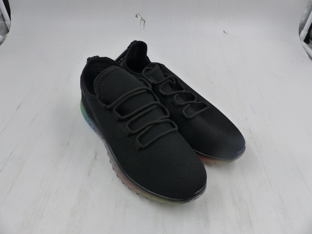 WANTED WOMEN'S AFFINITY LAURYN BLACK LACE UP RAINBOW SOLE SNEAKERS SIZE 8.5