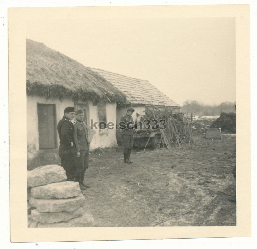 Foto schwere Panzer Abt. 503 Panzermänner VW Kübelwagen Tarnung 