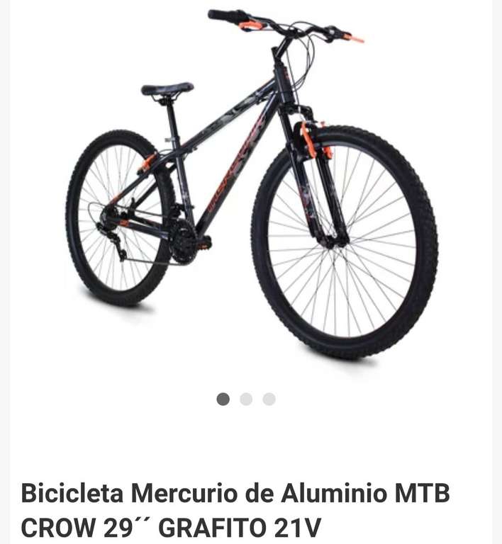 Linio: Bicicleta Mercurio de ALUMINIO MTB CROW 29´´ GRAFITO 21V. Pagando con Paypal 
