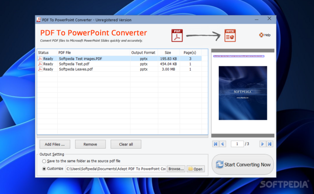 Adept PDF to PowerPoint Converter v2.20