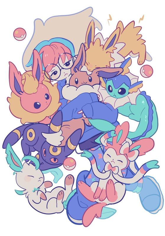 eevee-sylveon-umbreon-vaporeon-leafeon-a
