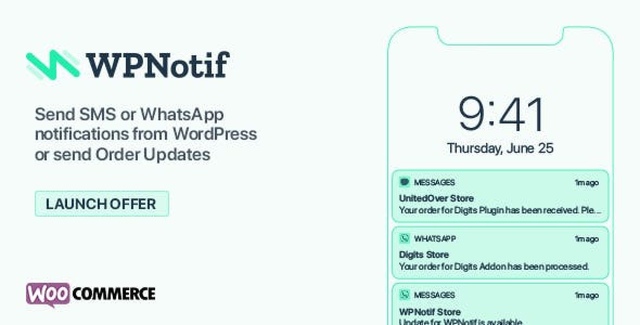 WPNotif – WordPress SMS & WhatsApp Message Notifications