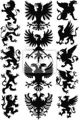 adesivo-vetor-animais-heraldico-escudo-de-armas