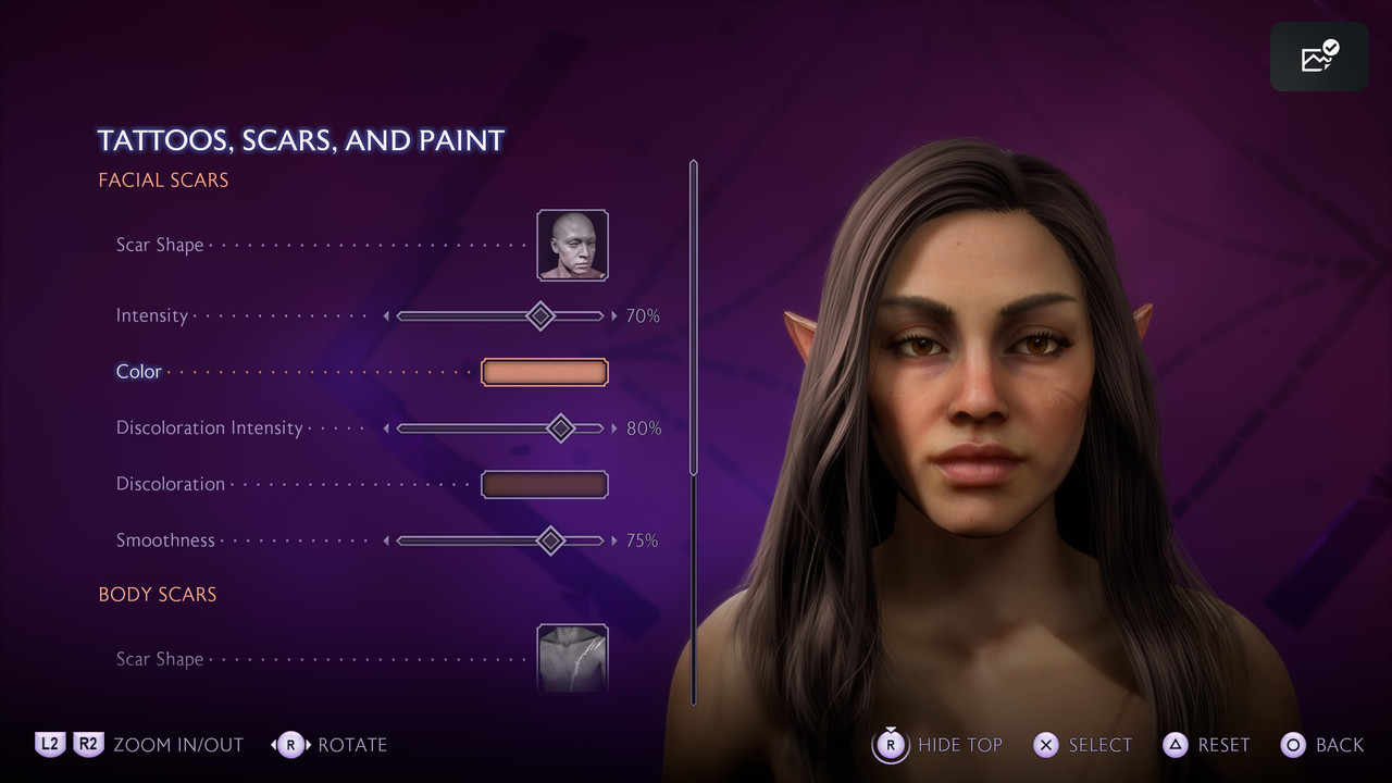 30 helen facial scar sliders