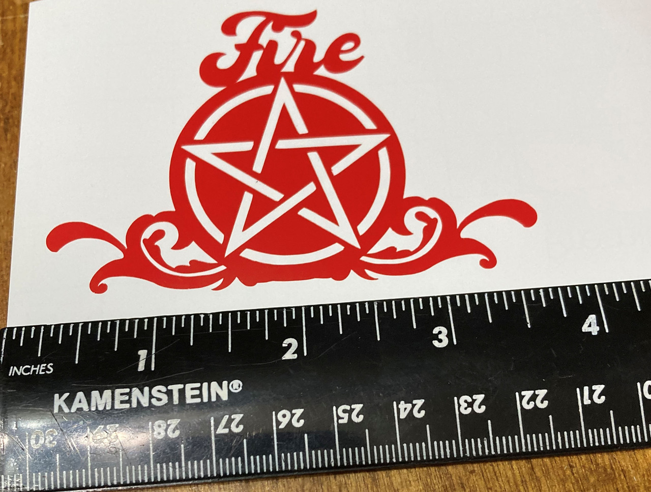 handmade fire elemental decal