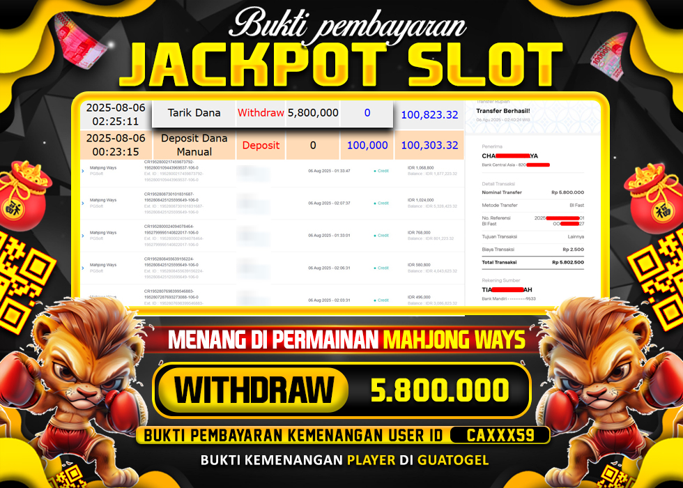 BUKTI JACKPOT LUNAS GUATOGEL