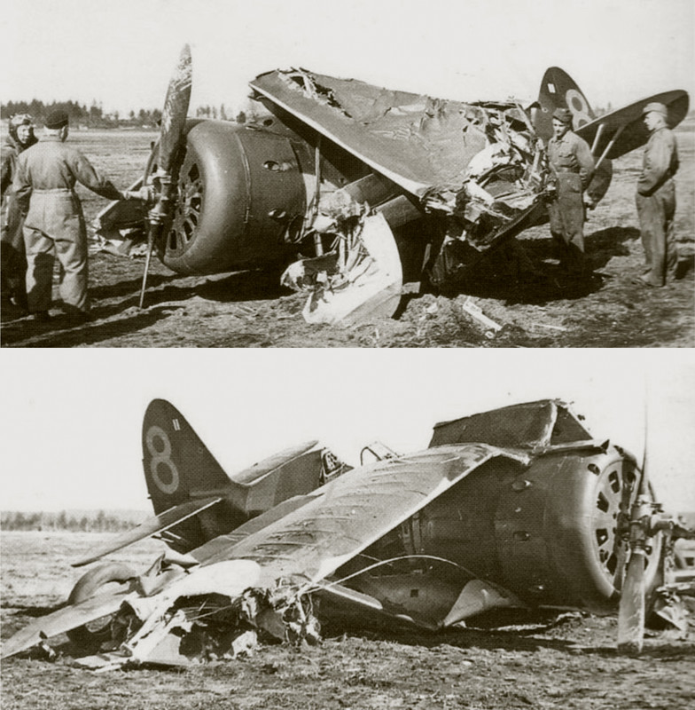 Ilmavoimat-Polikarpov-I-153-FAF-2.LeLv30-as-IT18-White-8-landing-mishap-Finland-June-1942-01