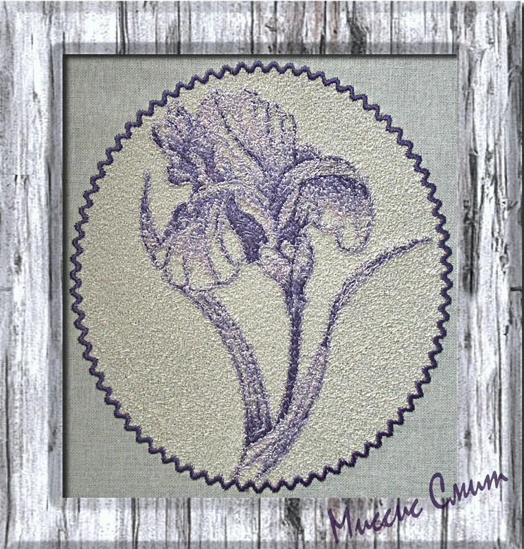 ирис в рамке