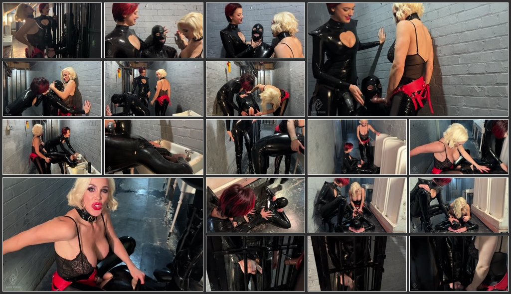 Lady_Perse_Double_strapon_fucking_small_rubber_prisoner_with_Mistress