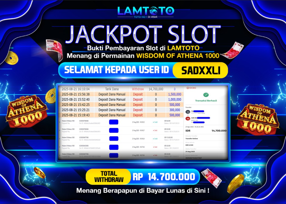 BUKTI JACKPOT LUNAS LAMTOTO