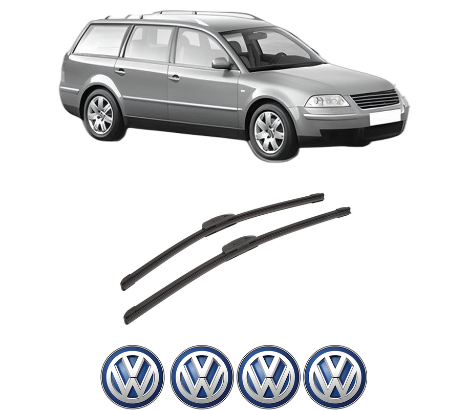 Set stergatoare auto Volkswagen PASSAT B5.5 Variant (3B6) din 2000-2005, pentru parbriz auto, 2 bucati, Bosch Aerotwin Retrofit, din cauciuc siliconat rezistent, 4 Stickere Auto Volkswagen