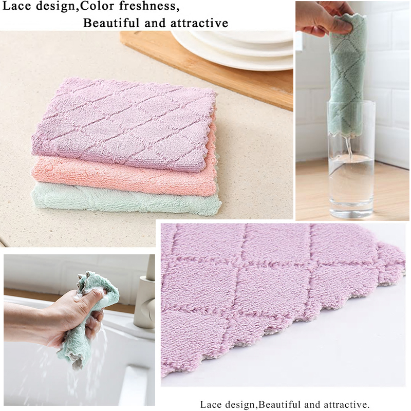 High Quality Tea Towels Kitchen Dish Cloths Cleaning Assorted Colour