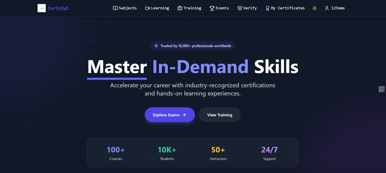 CertifyO – E-Learning & Assessment Platform