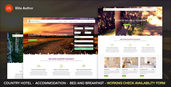 CountryHolidays – Country Hotel and Bed & Breakfast Template HTML