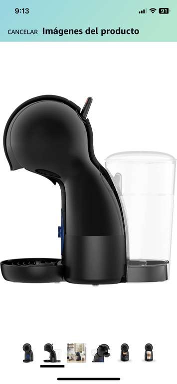 Amazon: Krups Dolce Gusto Piccolo Negra KP1A08MX Cafetera Multibebidas de Cápsulas, Más de 30 Bebidas Calientes y Frías 
