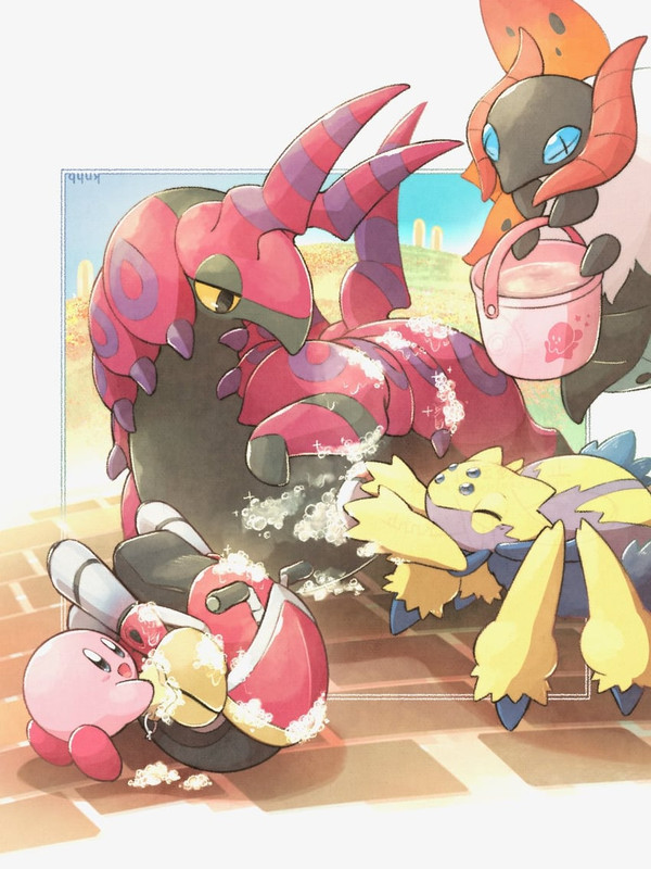 kirby-scolipede-volcarona-galvantula-and