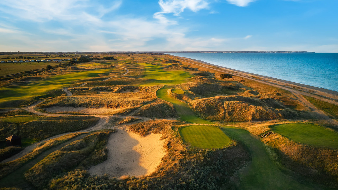 View across the fairways at Royal Cinque Ports Golf Club