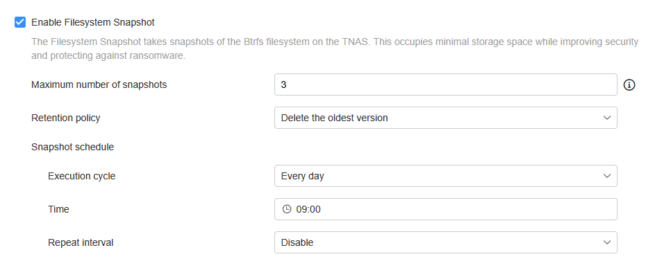 Filesystem Snapshot 1