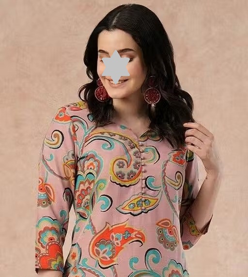 Cotton Printed Kurta set for women Color 1 (KS126)