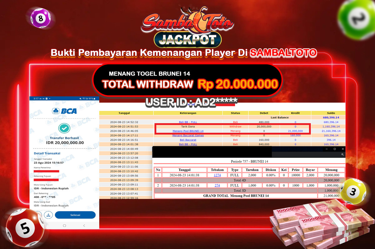 Bukti JP ( 23 Agustus 2024 ) Lunas Rp 20.000.000,-