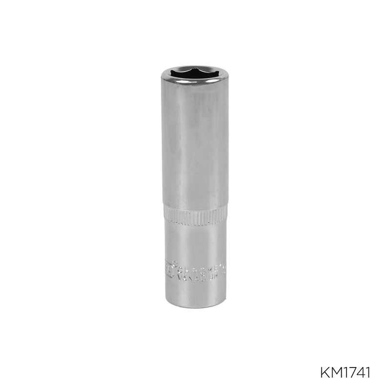 DADOS LARGO CROMADO CRV 1/2" DR 15MM  KAMASA
