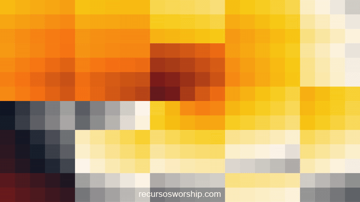 loop vj píxeles amarillo naranja órbitas
