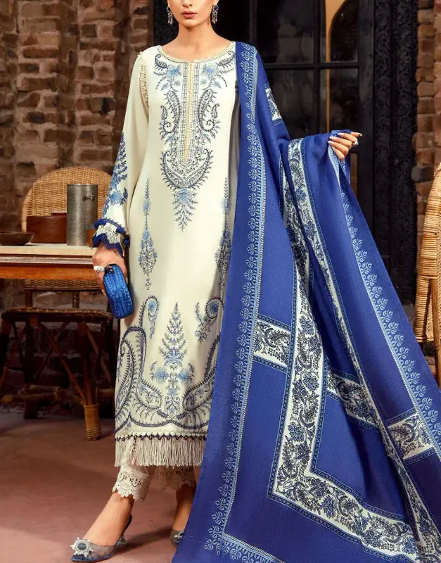 Heavy Embroidered Lawn Suit 2025 with Diamond Zari Dupatta