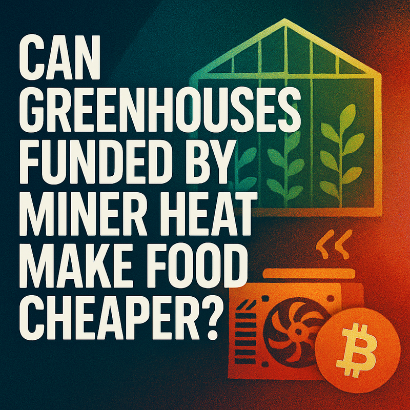 Can greenhouses funded by miner heat make food cheaper?