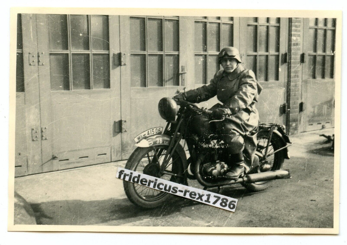 C47 Foto LW BMW Zündapp Krad Motorrad Kennung S36 Kradmelder
