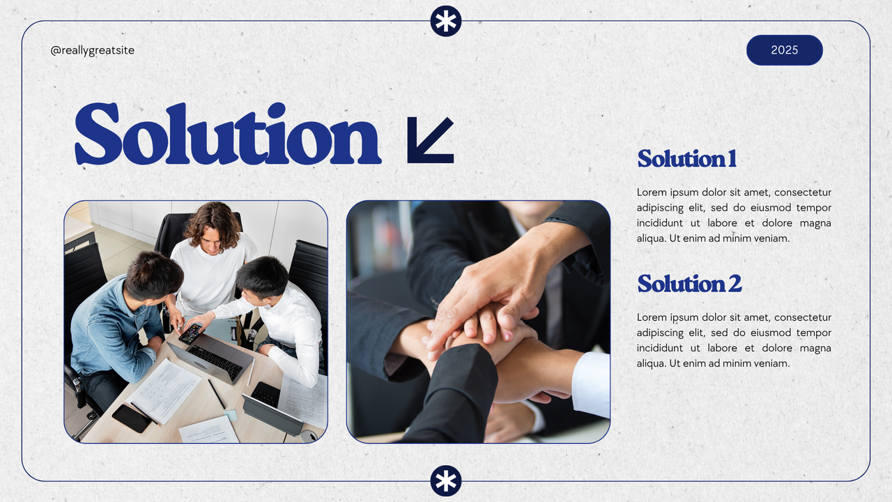 Blue and Grey Modern Geometric Simple Minimalist Pitch Deck Presentation