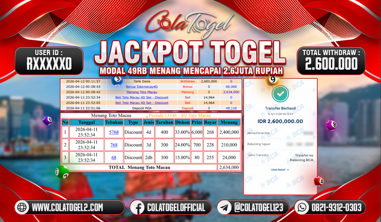 JACKPOT TOTO MACAU!!